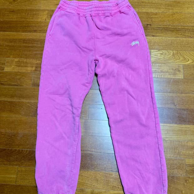 스투시 워시드 핑크 스웻팬츠