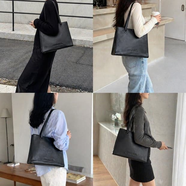 정품 샤넬 미듐 가죽 토트백 컨디션 good