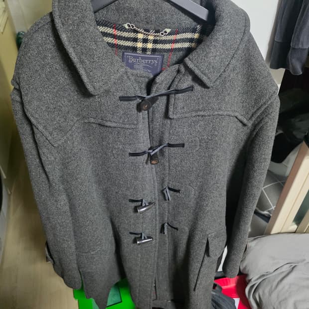 버버리 그레이 더플코트