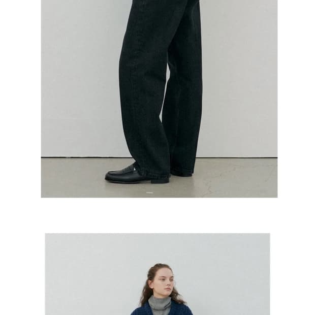시엔느 베셋 데님 팬츠 다크그레이