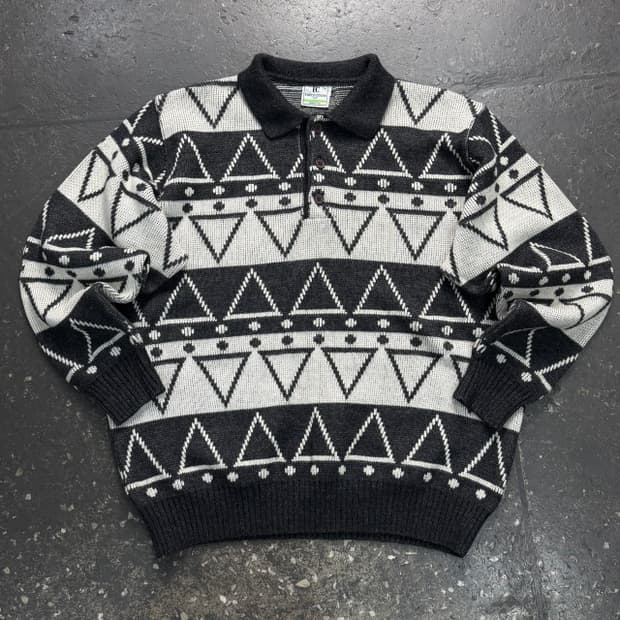 105 빈티지 이태리 카라 니트