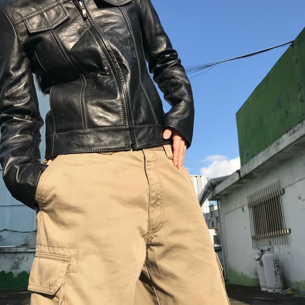 LONE 정욱준 양가죽 자켓