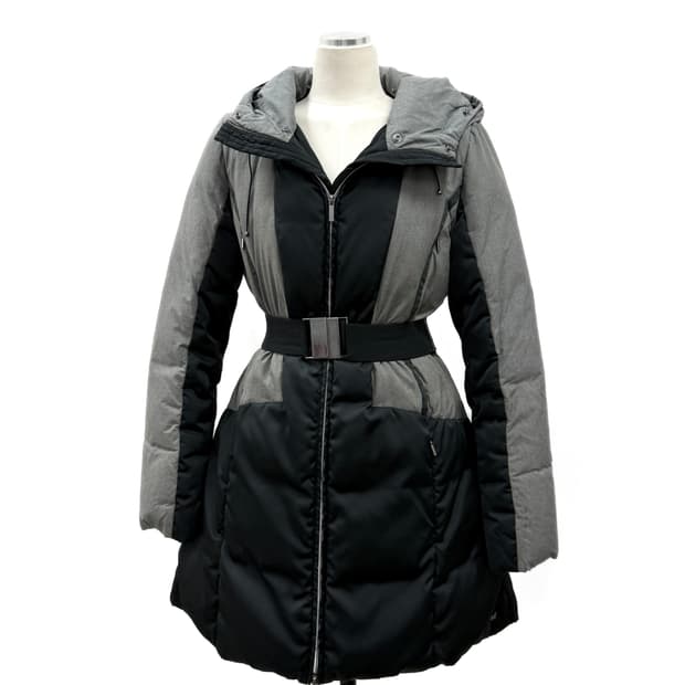 막스마라 위켄드 아크틱 투톤 벨티드 패딩 코트