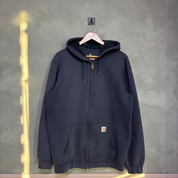 칼하트 미드웨이트 후드집업 네이비