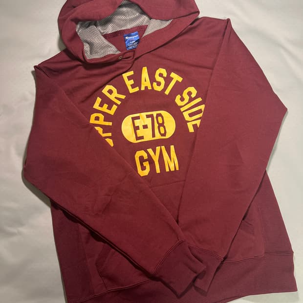 Champion Athletic Burgundy Hoodie L