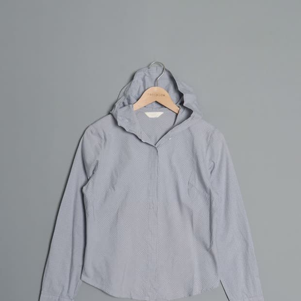 IVORY BEADS Hooded Check Shirts