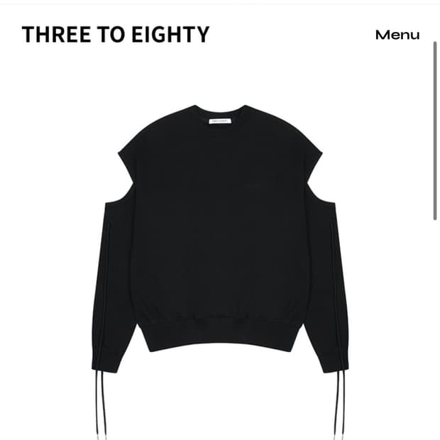 쓰리투에이티 컷아웃 티셔츠 블랙