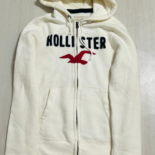 ⭐️유일매물 홀리스터 크림 아이보리 오버핏 후드집업 