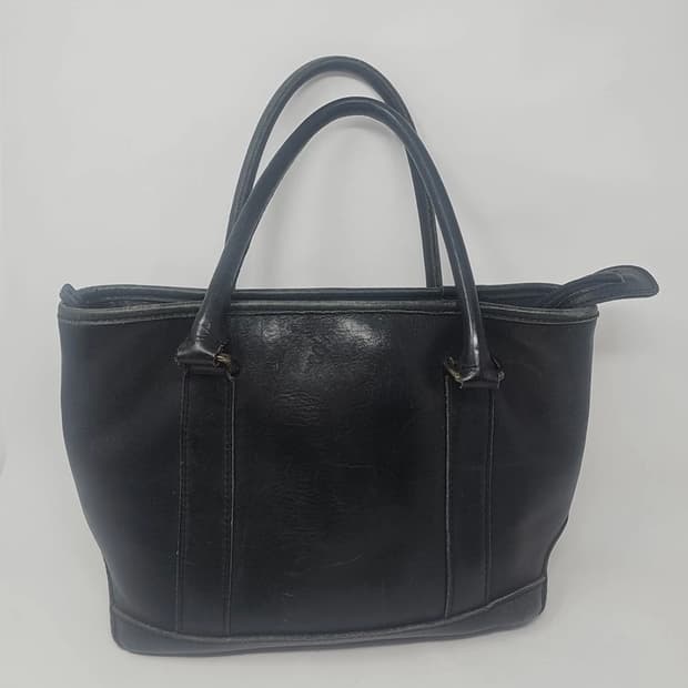 L.L.Bean Field & Town 블랙 레더 토트백 / 엘엘빈 빈티