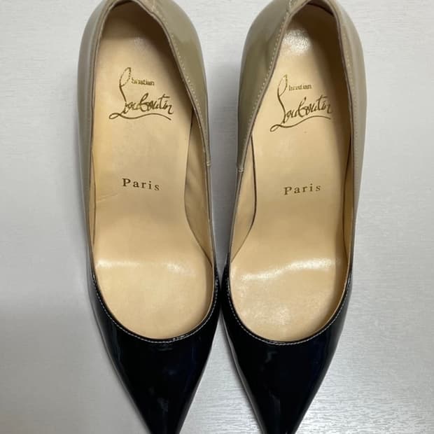 크리스찬 루부탱 투톤 펌프스 힐