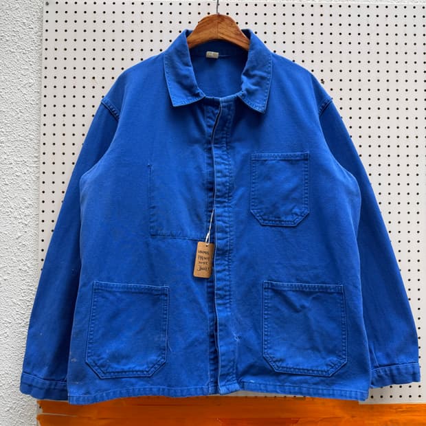 OLD MODEL WASHED BLUE 올드모델 빈티지 프렌치워크자켓