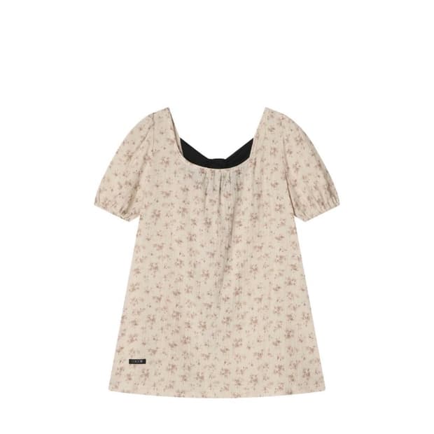 콜로신스 BLACK TIE BLOUSE VINTAGE FLOWER