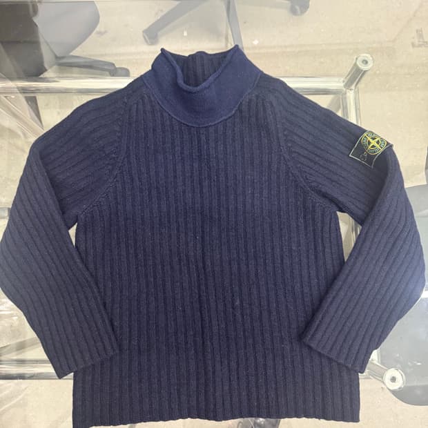 스톤아일랜드 목넥 니트 (그린엣지와펜) S aw99