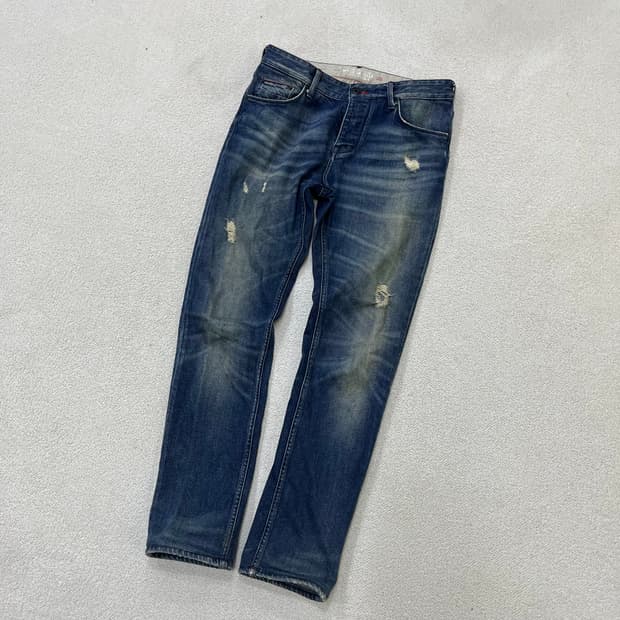 30 타미힐피거 워싱 데님 청바지 0402M