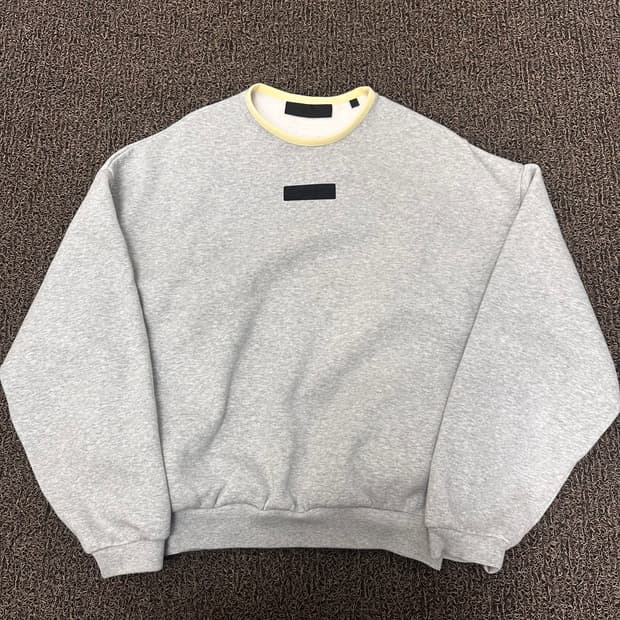 에센셜 피어오브갓 기모 맨투맨 그레이 XS