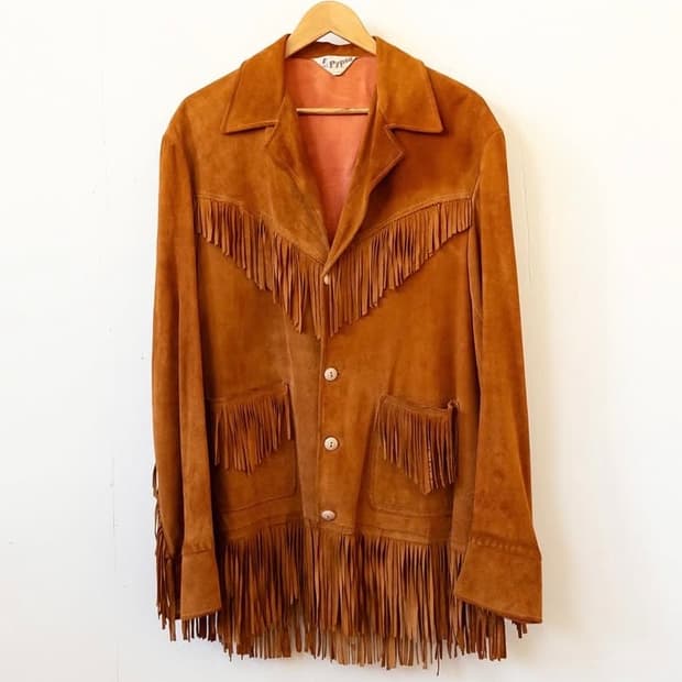 70년대 웨스턴 프린지 스웨이드 자켓
