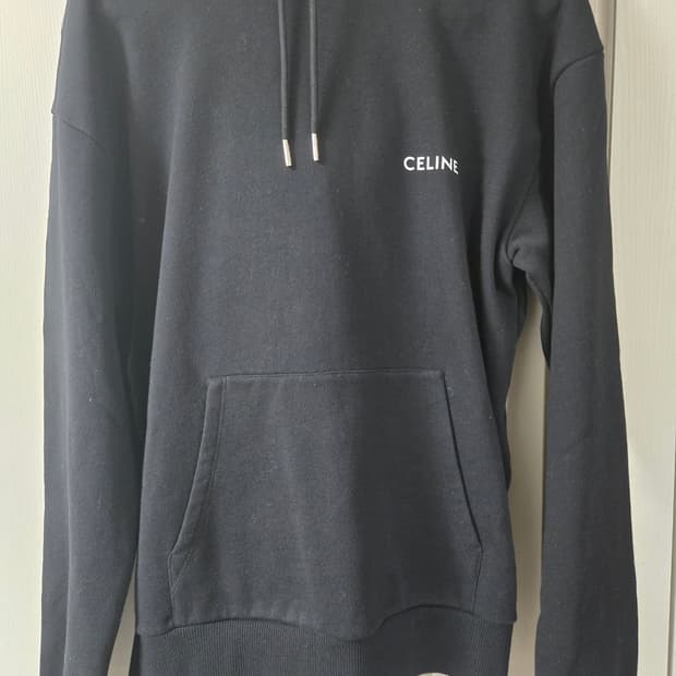 셀린느 루즈 후디 코튼 플리스 후드 블랙 S