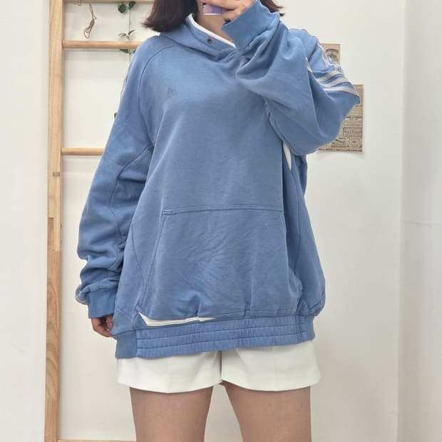 [프립]L/아디다스 후드티 블루