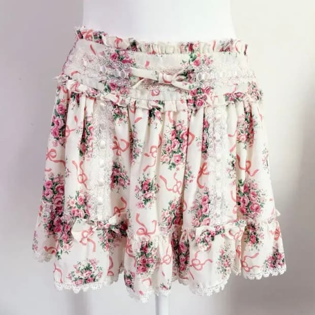 Deary 디어마이러브 디마럽 디어리 히메갸루 플라워 큐롯스커트