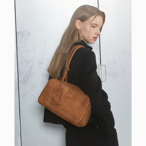 ANOETIC 아노에틱 스웨이드 토트백/숄더백/with 카드케이스 카라멜