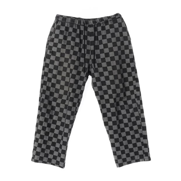 브라운브레스 빈티지 워싱 체크 와이드 밴딩 팬츠 XL