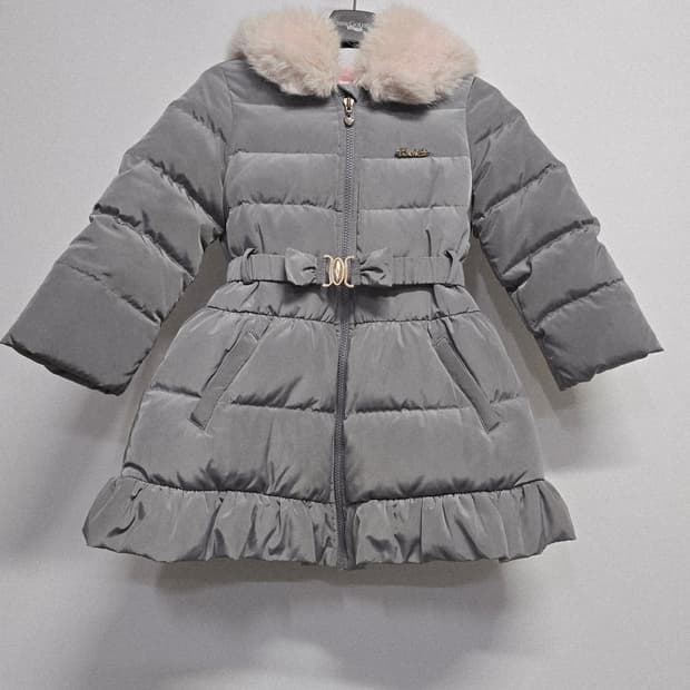 프렌치캣 여아 털카라 벨트 다운패딩 코트