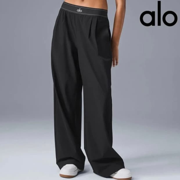 알로 트라우저 팬츠 블랙 레귤러 s