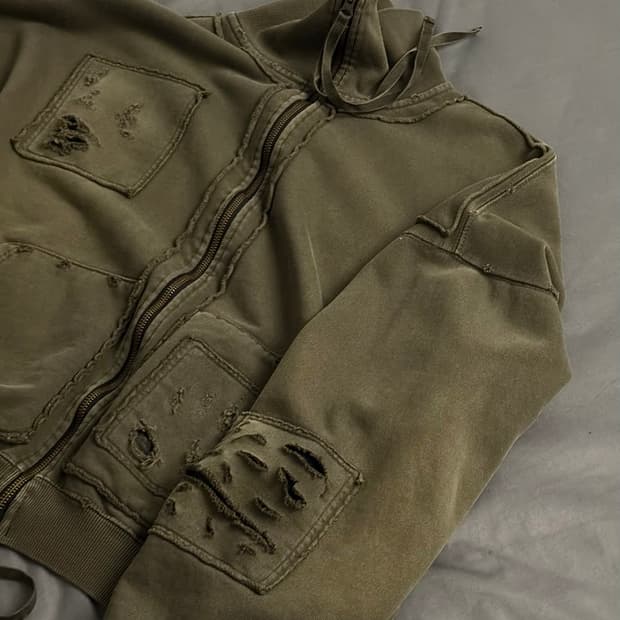 언더마이카 멀티패치 가오어 집업 카키