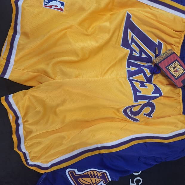 레이커스 농구 반바지 nba 운동헬스 바지