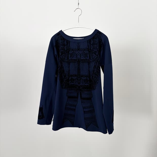 Gothic Printing Frill Long Sleeve