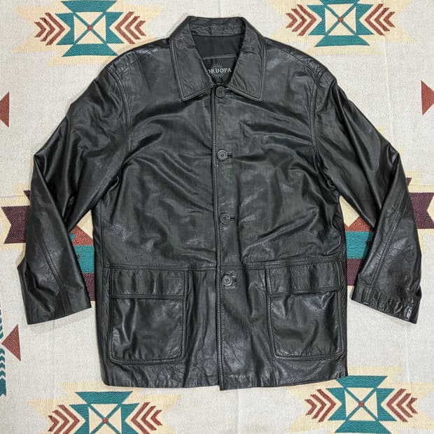 SORDOPA cow leather car coat / 레더 카코트