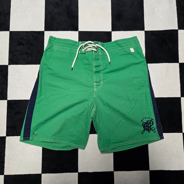 M 폴로랄프로렌 크로스말렛 엠브로이드 스윔팬츠 그린 수영복