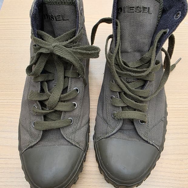 디젤 빈티지 카모 하이 스니커즈 280