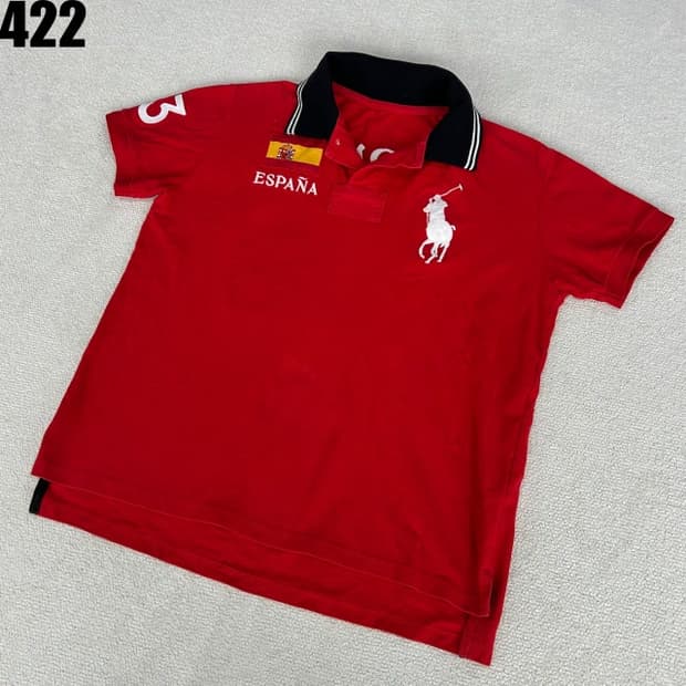 폴로 ESPANA 레드 반팔