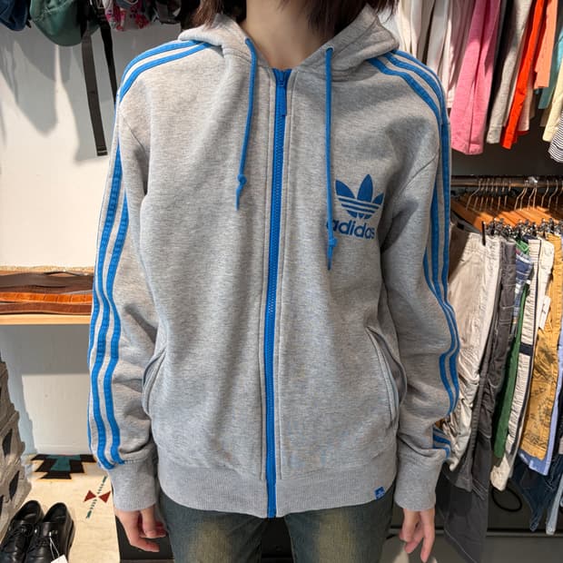 Adidas 트레포일 집업 후드 L