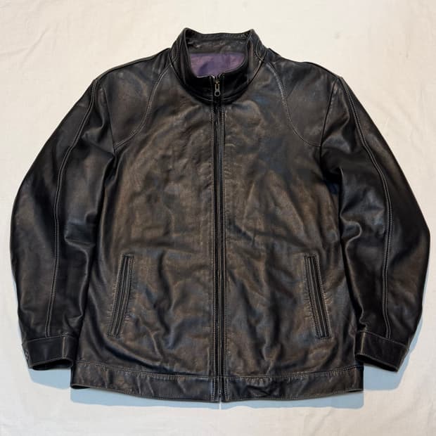 00s 램스킨 양가죽 빈티지 가죽자켓 블랙