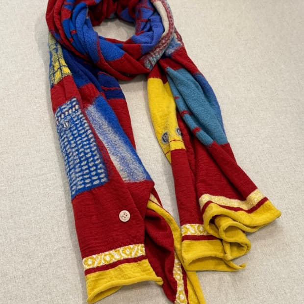 캐피탈 블루 핸즈 축융울 머플러