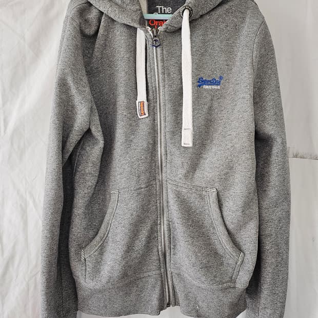 수퍼드라이 오렌지라벨 풀집업 기모 후드L