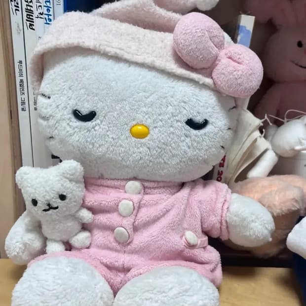 오야스미 키티 고전 헬로키티 인형