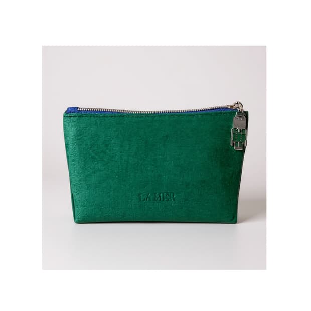 라메르 LA MER 그린 벨벳 사각 파우치 (새제품)