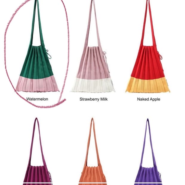 조셉앤스테이시 플리츠 니트백 워터멜론