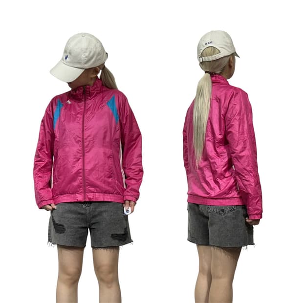 아디다스 핑크 바람막이 트랙 자켓