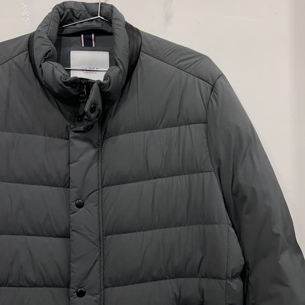 올젠 구스다운 레더포인트 퀼팅 경량패딩