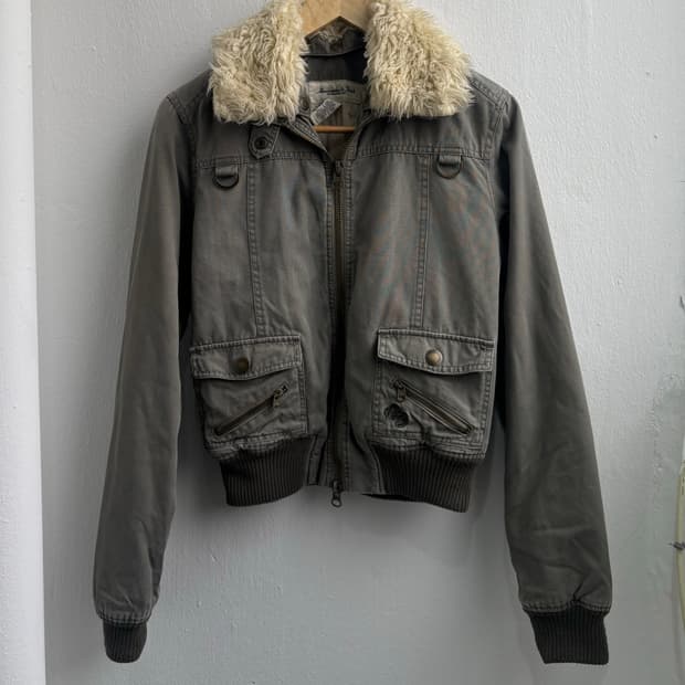 Abercrombie Vintage Fur Collar Jacket
