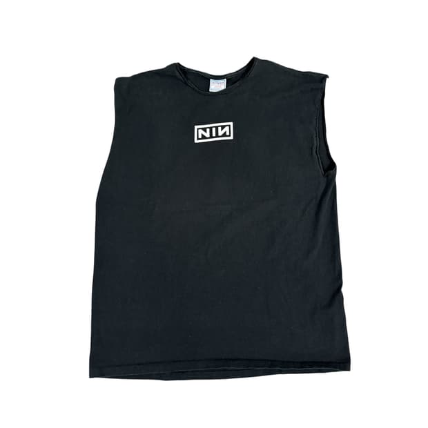 빈티지 90s 나인인치네일스 NIN 컷오프 슬리브리스 티셔츠