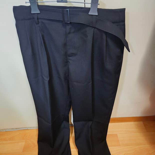 48) 준지 JUUN.J 투턱 벨티드 트라우저 슬랙스