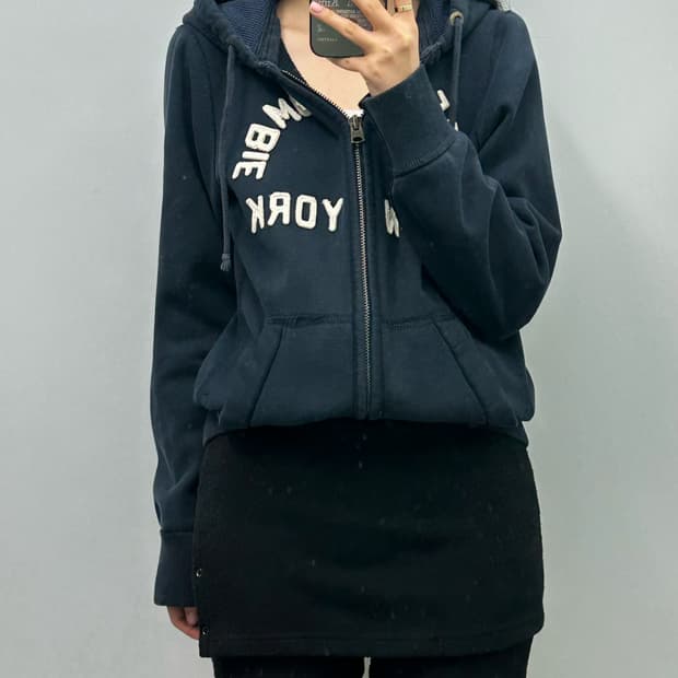 아베크롬비 y2k 와투케 네이비 후드집업