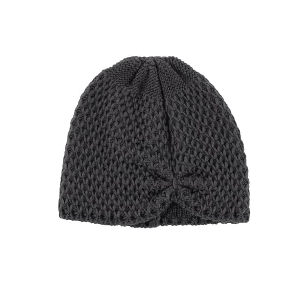 코이세이오 리본 비니 차콜 RIBBON BEANIE CHARCOAL