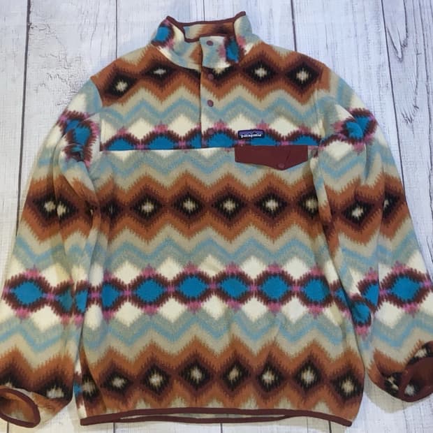 00s 파타고니아 신칠라 스냅-T 아즈텍 패턴 멕시코