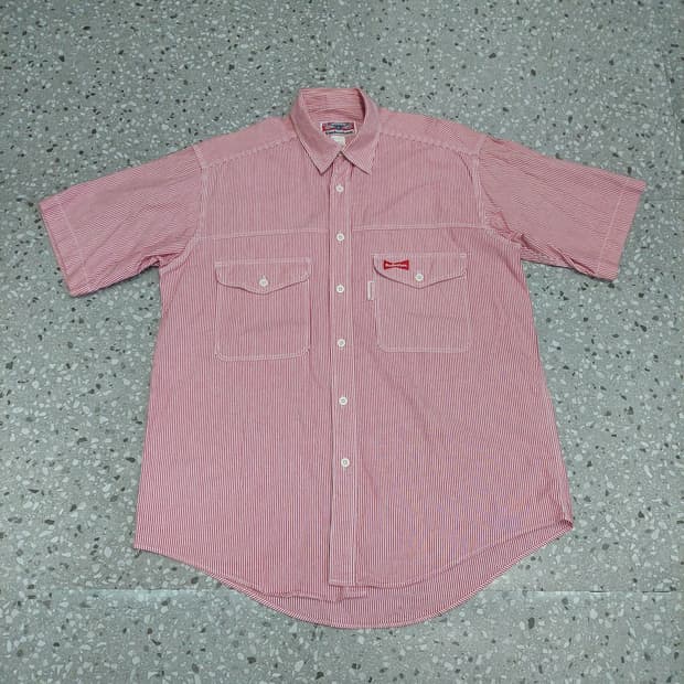90s Vintage Budweiser Hickory Stripes 셔츠